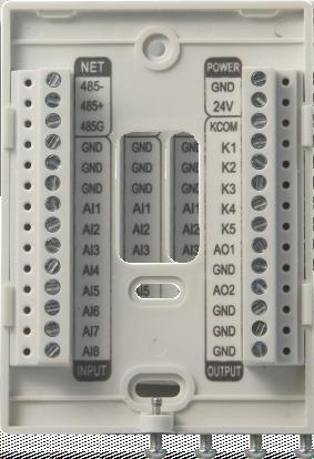 Tstat8 Bacnet Thermostat Specifications Outputs 5 relay outputs Size 2