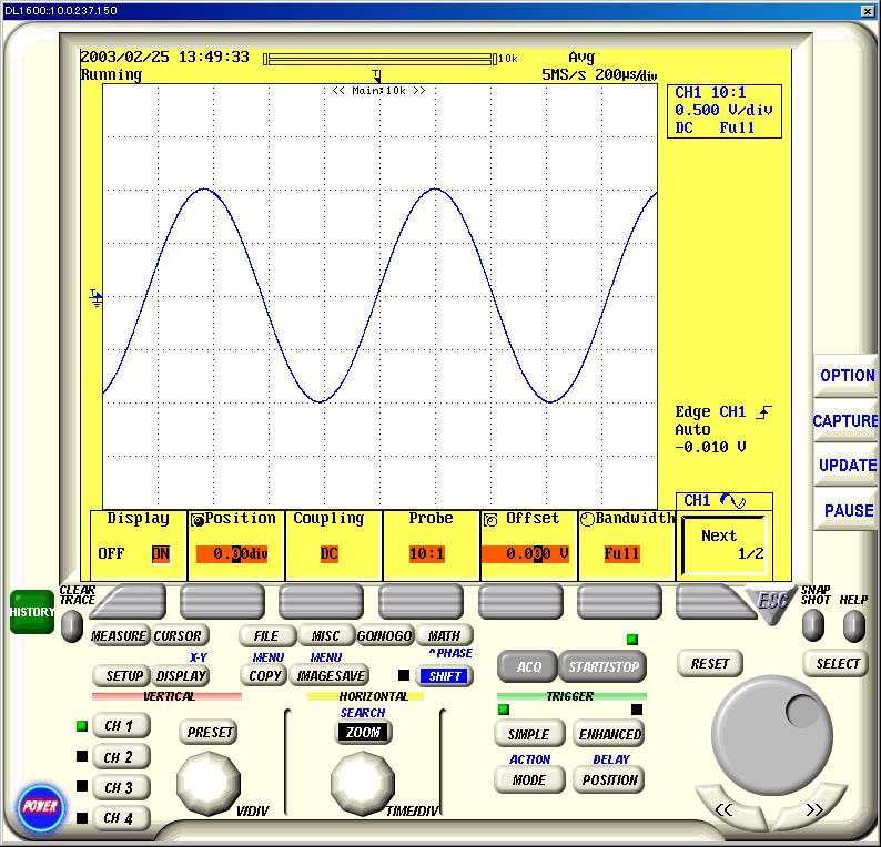series Digital Oscilloscope (For DL750P, the keys of DUAL CAPTURE and VOICE MEMO are changed the other keys. See the display showing for operation.
