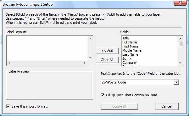 For details on how to automatically add the text to the Label List, see "How to add text from Microsoft Outlook to a Label List" described on the page 15.