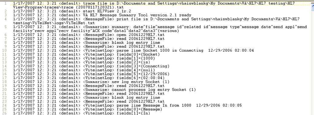 GCB Application Log Creation an display of program execution log entries Tagged with time and class that generated entry General entry