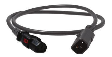 Power Cords Enlogic locking IEC power cords provide protection against accidental power loss to your attached IT equipment when used with any Enlogic PDU or APC
