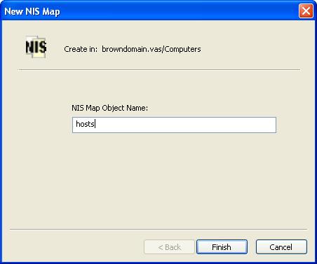 NIS Map database configuration components list the type of maps generated for this NIS Map object, and how to convert the NIS Map data into key/value pairs. 5.4.