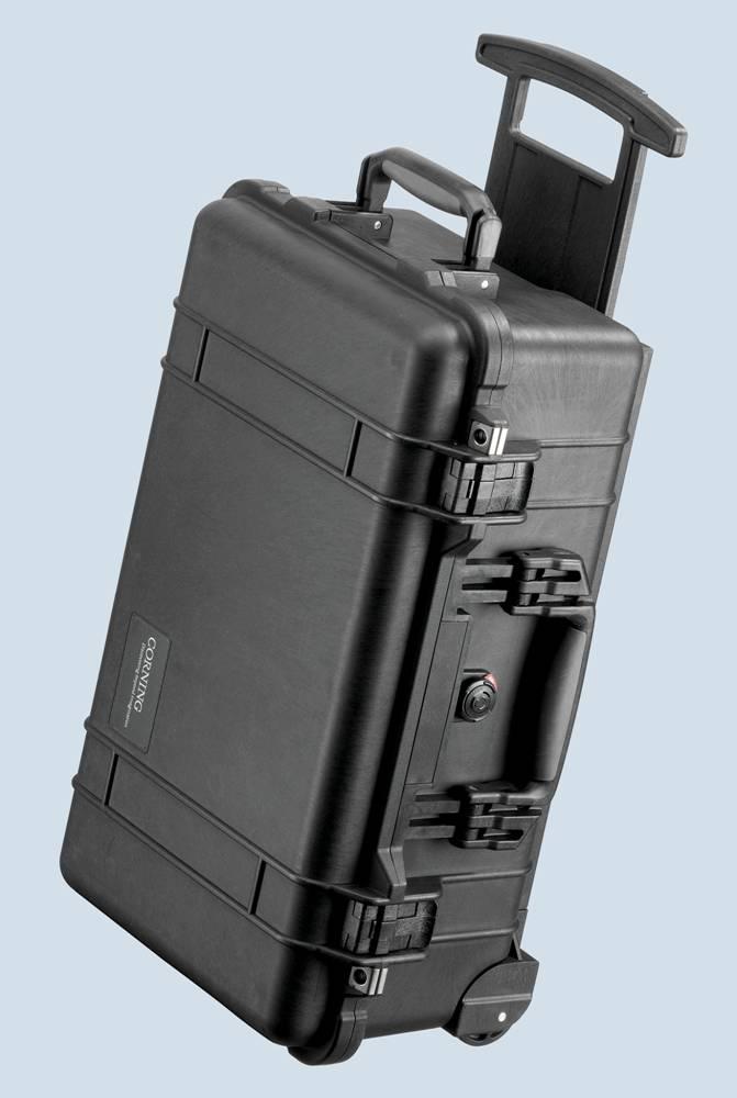 Deluxe Transport and Workstation Case The deluxe transport and workstation case is equipped with wheels and designed for OptiSplice CDS and OptiSplice LID fusion splicers.