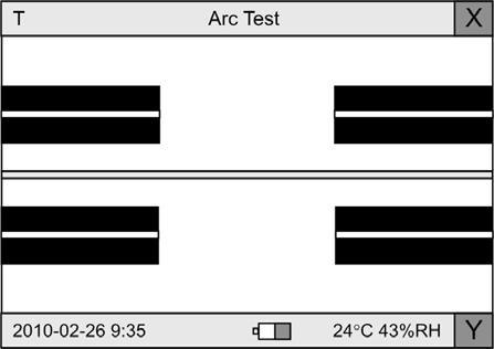 Figure 17.- Then start the Arc Test by pressing the ENTER follows: key. The process is as a.