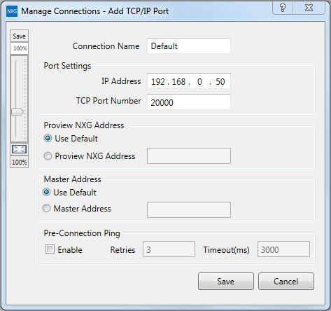 Connection Name Basic description of the port being configured. As a default, the IP address and Port number will be included in the name and does not need to be added to the name created. NNote: B.