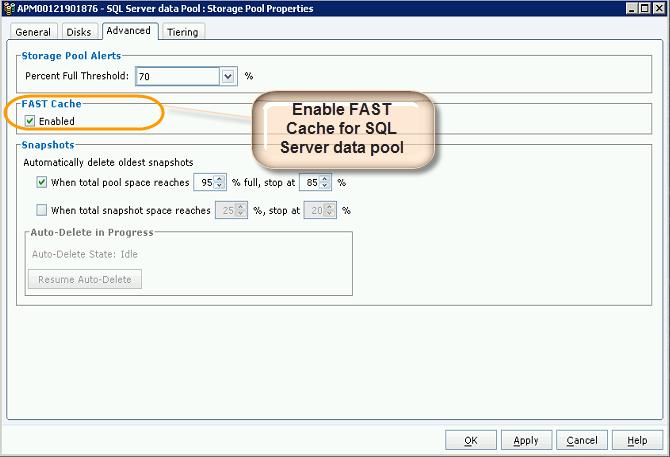 Chapter 4: Solution Implementation Figure 11. Storage Pool Properties FAST Cache enabled 4. Click OK to complete the configuration.