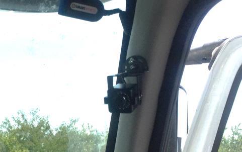 Secondary Camera installation examples: On windshield using adhesive On A-Pillar or headliner using screw mount 6.