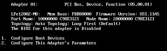 9. Appendix 9.1. Confirm FC Controller WWPN and WWNN (4) The value displayed next to "Port Name" is the WWPN of the FC controller port and the value next to "Node Name:" is the WWNN.