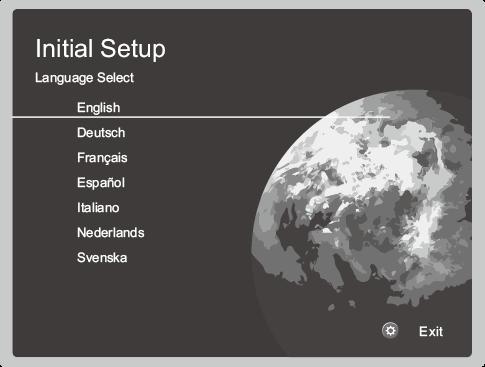 Settings Initial Setup When you turn the unit on for the first time after purchasing it, Initial Setup is automatically shown on the TV to enable you to make settings required for startup using