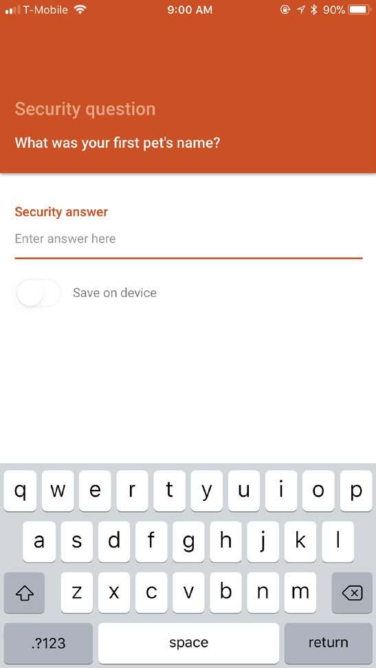 If you have a mobile device with fingerprint identification, you may enable that option here. Otherwise, you can have the app save your credentials for future logins.