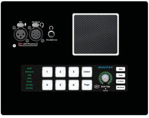 Headphone & speaker outputs. Front panel volume control which operates on speaker headphone outputs and incoming source levels. +48V phantom power for the mic inputs.