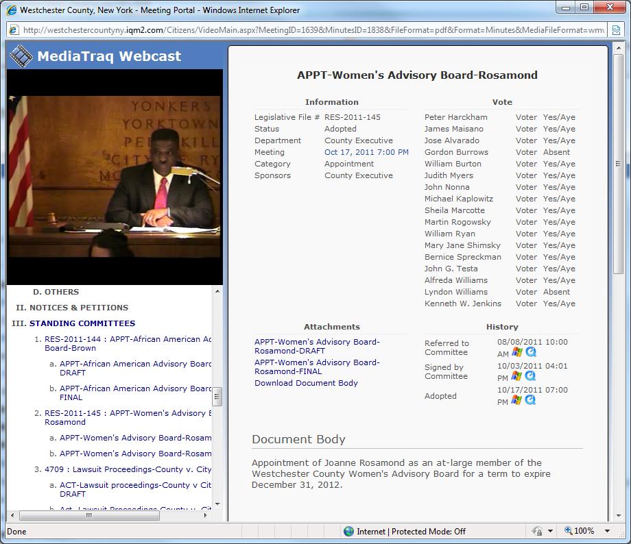 Viewing Archived Meetings Archived meetings will also be contained in the Media Tab or you can get to them from the Meeting Calendar.