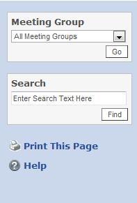 This column along with the Meeting Calendar section gives easy access to all the recent postings from the Agency.