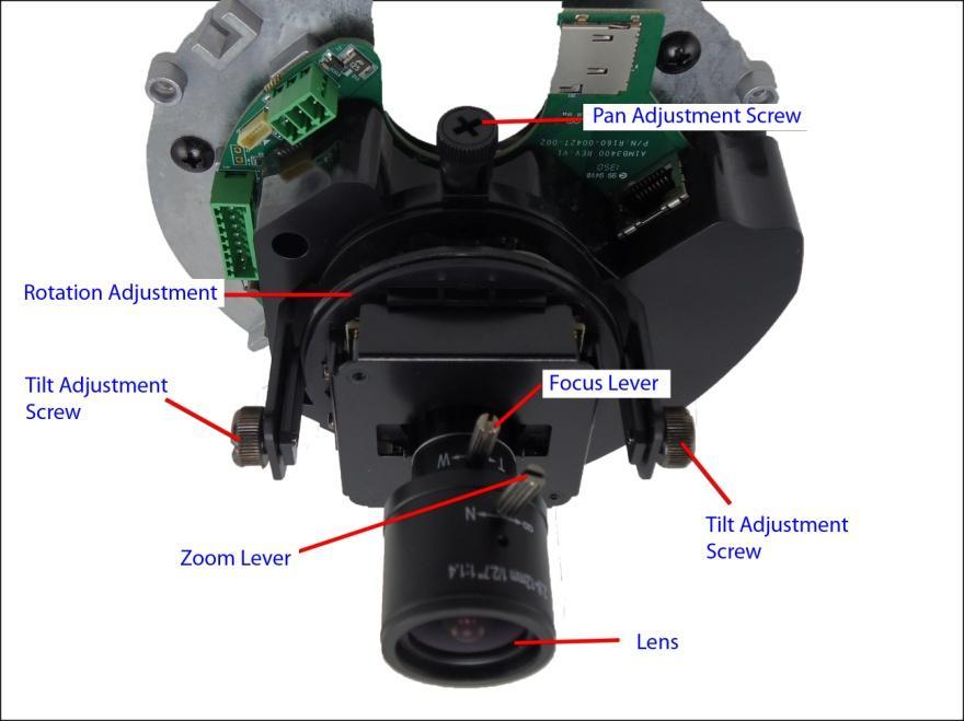 Other Adjustments and Accessories How to Adjust the Camera Viewing Angle and Focus This section describes procedures in adjusting the pan direction of the camera, as well as the viewing