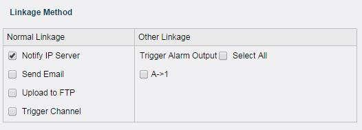 You can specify the linkage method when an event occurs.