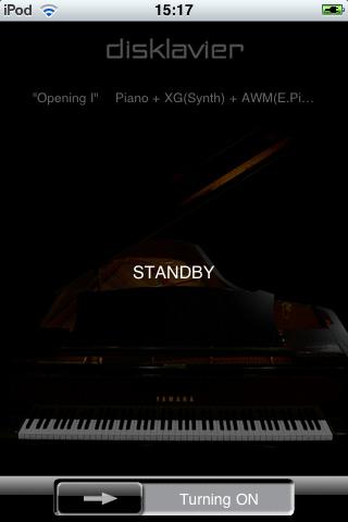 Reactivating from Standby Mode Use the following screen to reactivate your Disklavier from Standby mode.
