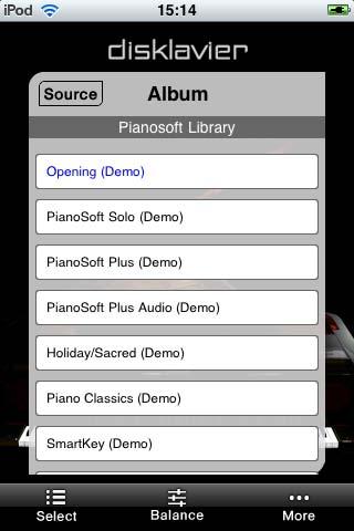 Selecting a Song (continued) Tap on the desired album.