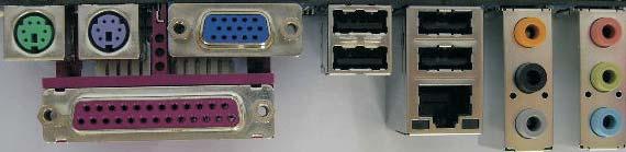 1.4 I/O Panel 1 2 3 4 5 6 7 8 13 12 11 10 9 1 Parallel Port 8 Microphone (Pink) * 2 LAN RJ-45 Port 9 USB 2.0 Ports (USB01) 3 Side Speaker (Gray) 10 USB 2.