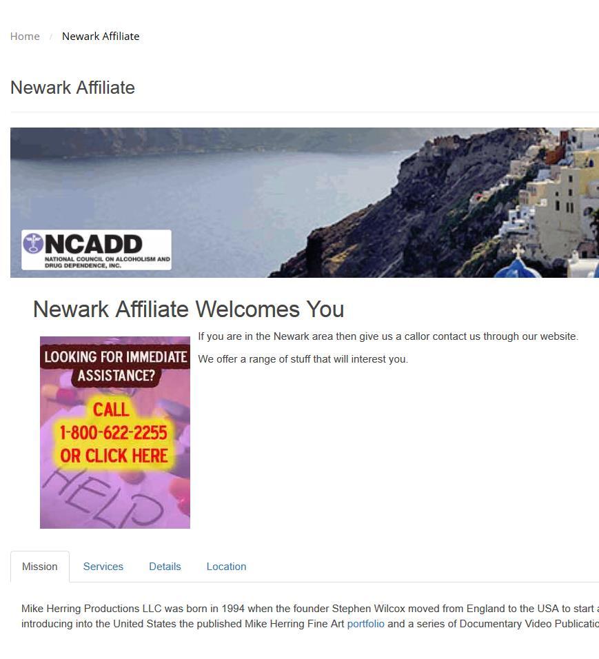 New Affiliate Landing Pages Unique URL for each Affiliate Ncadd.