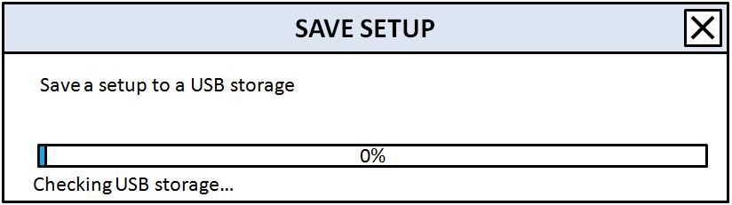 Item SAVE SETUP TO A USB Table 3.9.1. Configuration Setup Description User can save the current configuration (Setting values) of the NVRT to the USB flash drive.
