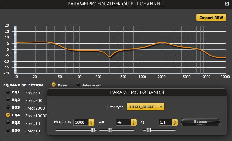 5 SIGNAL PROCESSING FUNCTIONS 5.1 PARAMETRIC EQ There is a parametric EQ (PEQ) block on each input channel and on each output channel.