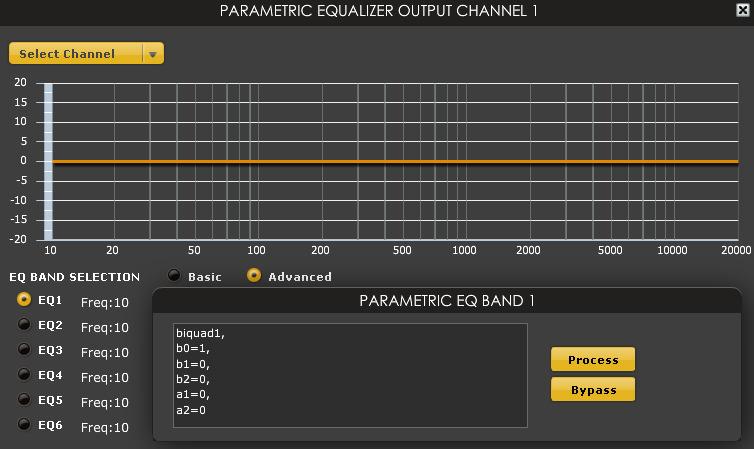 and amplitude characteristics. We recommend you to look online for more information about the specifics of each filter. Bypass button allows you to Enable/Disable the filter.