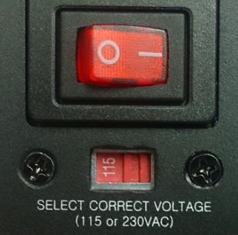 3 AC power 115/230v switch The PWR-ICE 125 requires to be