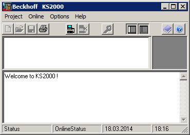 KS2000 Configuration Software 4.4 Settings Start the KS2000 Configuration Software. Fig.