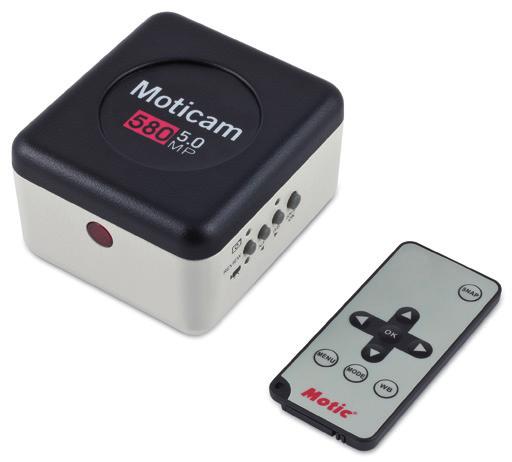 Moticam 1100600100673 Moticam 580 799,00 Attachable HDMI C-mount camera Live resolution: 800x600 pixels USB (1280x960 extrapolated) Still resolution: 5.