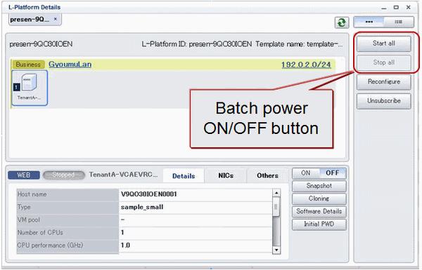 Figure 5.25 Batch power operations within L-Platforms Figure 5.