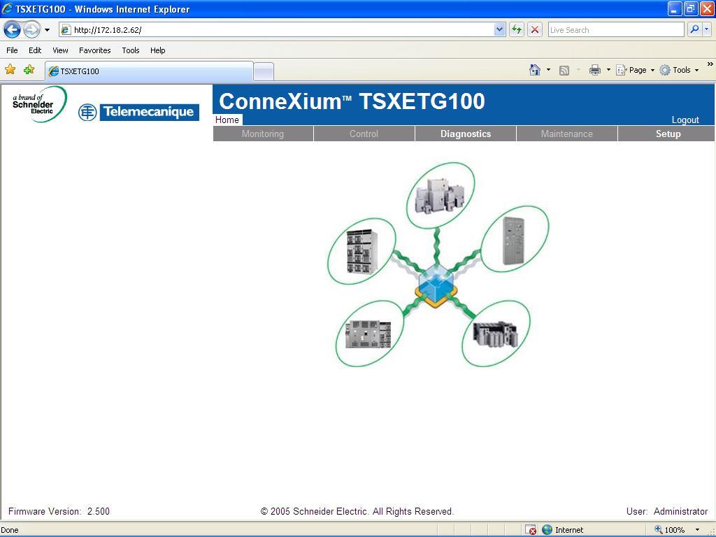 Below is the TSXETG100 software homepage.