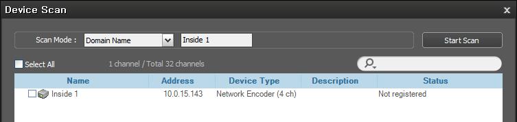 In this case, you must change the device s IP address to register the device. Auto Scan (LAN): Lists devices in a LAN environment.