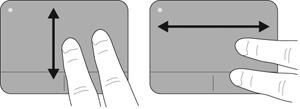 To turn the gestures on or off: 1. Select Start > Control Panel > Hardware and Sound > Synaptics ClickPad. 2. To turn a gesture on, select the check box next to the gesture.