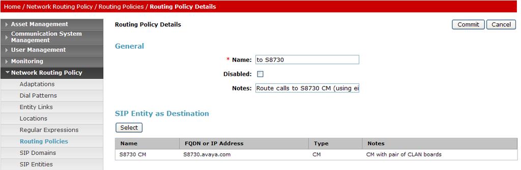 4.5.4. Define Routing Policy Expand Network Routing Policy and select Routing Policies. Click New.