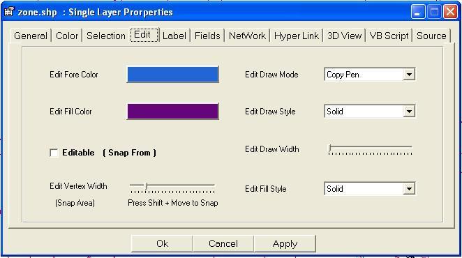 Menu Layers Layer Properties Edit Layer Properties Edit Option Select Edit Fore Color Select Edit Fill Color Select Edit Mode Select