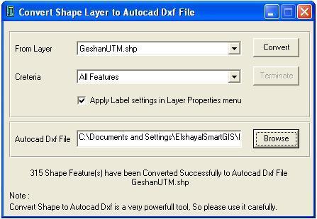 Shape File B) Converting GIS Shape Files to AutoCAD files Converting Shape
