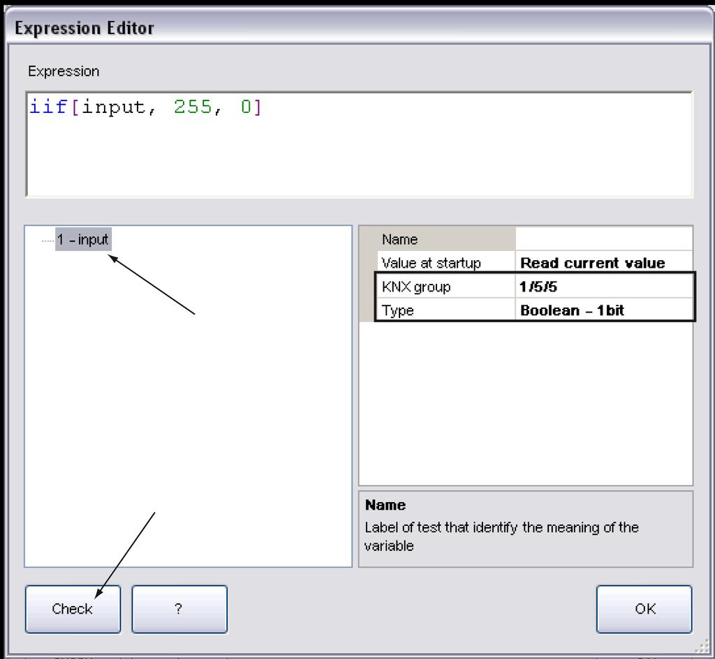 Open the editor of the Expression property to write the expression.