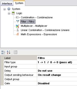 Filter The Filter object allows to perform operations on the value of an input KNX group and to send the result with an optional delay to an output KNX group.