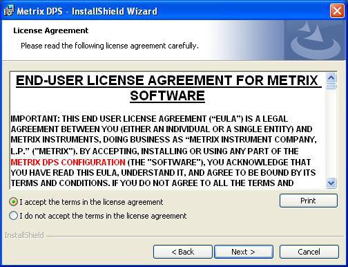 Figure 2 shows the end user license agreement.