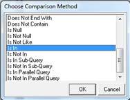 IS IN Comparison Method Question: Is it possible to create a parameter that allows one to select one or multiple customers from a given list when running a report?