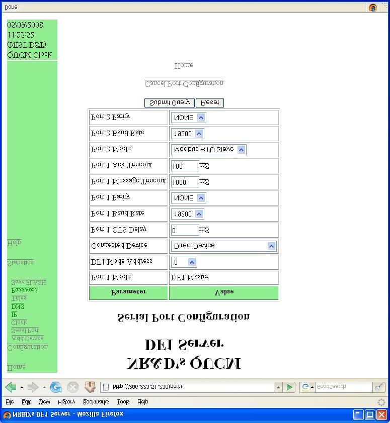 Statistics Page Figure 3-5 Serial Port Page Save Settings to FLASH After completion of the configuration, be sure to save the settings to flash.