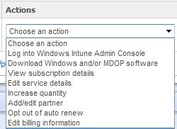 A service administrator added through Microsoft Online Customer Portal (MOCP) automatically becomes a tenant administrator* in Windows Intune.