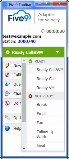During a call, if you want to set your status to not ready at the end of the call, select a Not Ready reason code. After you finish the call, you are automatically set to that state.