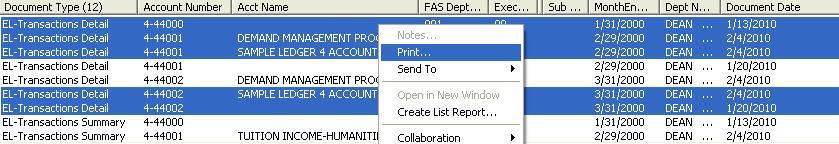 OR Click on the print icon in the tool bar. 3. The Print dialog box will appear. Choose your print options. 4.
