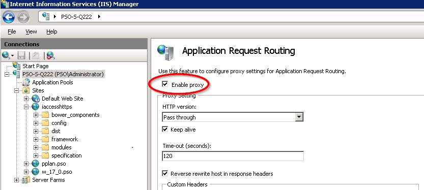 Enable Multitenancy Setup To perform the proxy server setup, complete the following steps: 1. Add the rewrite rules for the proxy in the IIS manager.