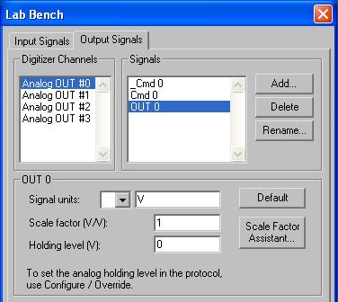 User Guide for Digidata 1440A Step 3 Verify analog and digital outputs. With AxoScope or Clampex: 1.