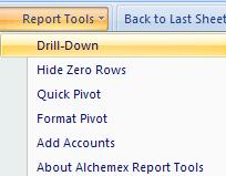 Configuring Dynamic Drill-Downs The Drill-Down tool allows Simply Accounting Intelligence to interrogate data directly from within your Excel Reports.