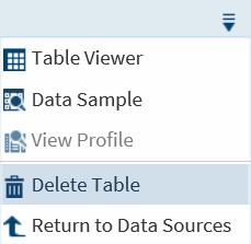 30 Chapter 4 / Manage Data Note: Although you can select multiple tables in the list view, you can delete only one table at a time.