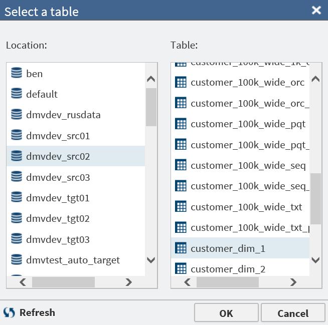 Query or Join Data 83 1 On the SAS Data Loader directives page, click Query or Join Data. 2 In the Query task, click the browse icon.