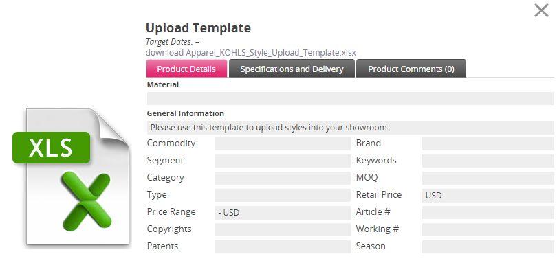 View Retailers Wishlist: Download Product Template In the wishlist:.